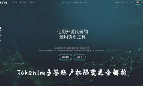 Tokenim多签账户权限变更全解析
